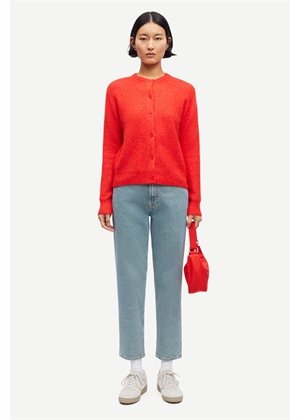Nor short cardigan 7355 Flame Scarlet Samsøe 